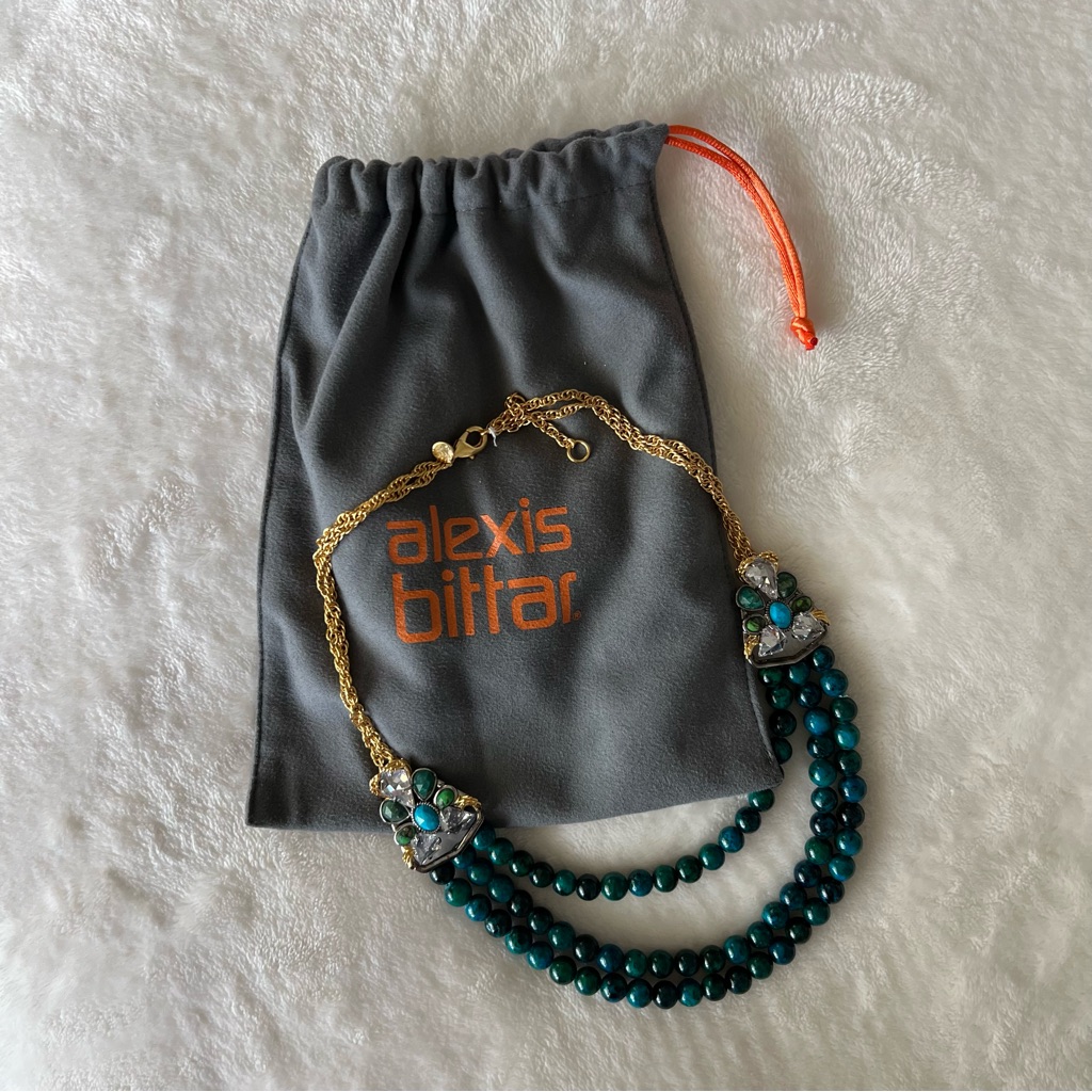 Alexis Bittar Multi Strand Chrysocolla Necklace W1116